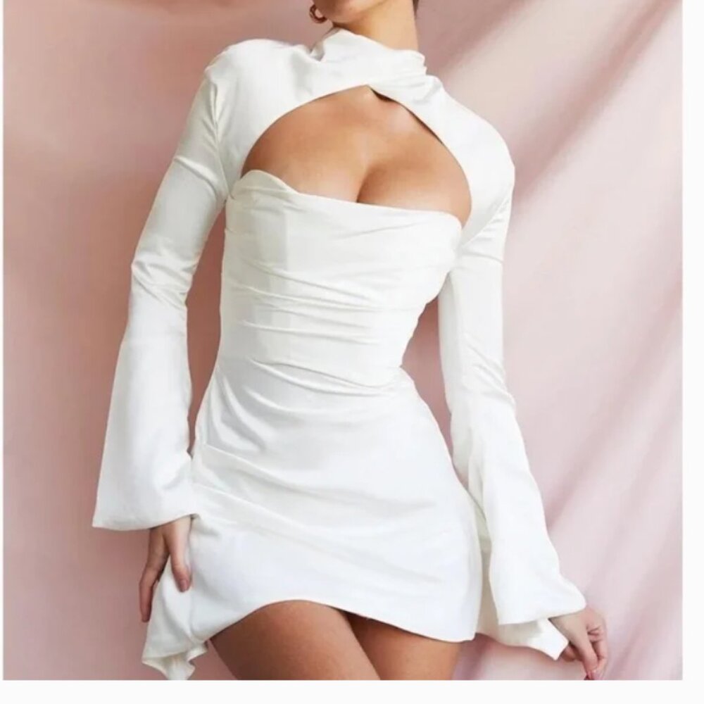 House Of CB Toira Ivory Draped Corset Bridal Dress